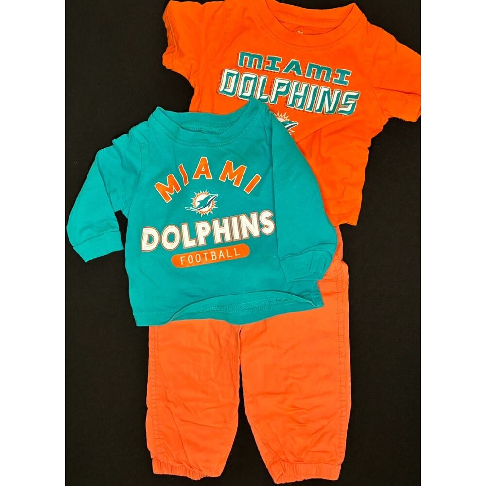 NFL Dolphin Team Shirts + Matching Pants | Baby Toddler Size 12-18 M